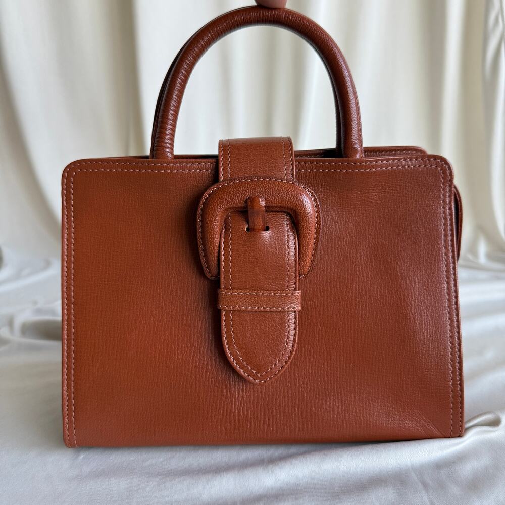 Vintage Jean Paul Gaultier Maroon Leather Top Handle Bag - Mid to Late 90s - Picture 2 of 16